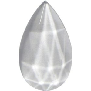 Pear-shaped Faceted Clear