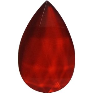 Pear-shaped Faceted Red