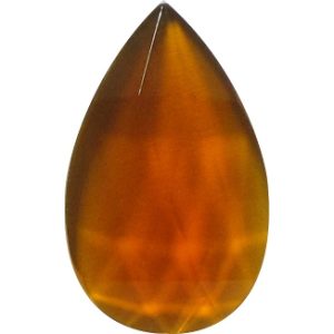 Pear-shaped Faceted Medium Amber