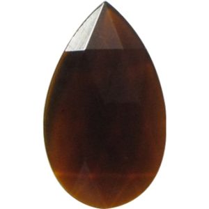 Pear-shaped Faceted Dark Amber