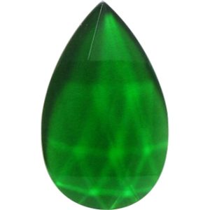 Pear-shaped Faceted Green
