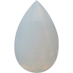 Pear-shaped Faceted White Opal
