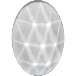 Oval-shaped Faceted Clear