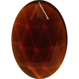 Oval-shaped Faceted Dark Amber