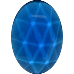 Oval-shaped Faceted Aqua