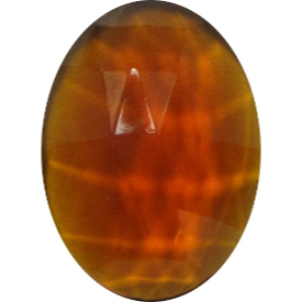 Oval-shaped Faceted Medium Amber