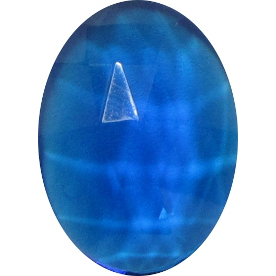 Oval-shaped Faceted Aqua