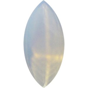 Navette-shaped Faceted White Opal